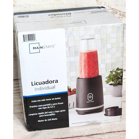 Mainstay 16oz Stainless Steel Personal Blender | Easy One-Touch Operation - Picture 3 of 9